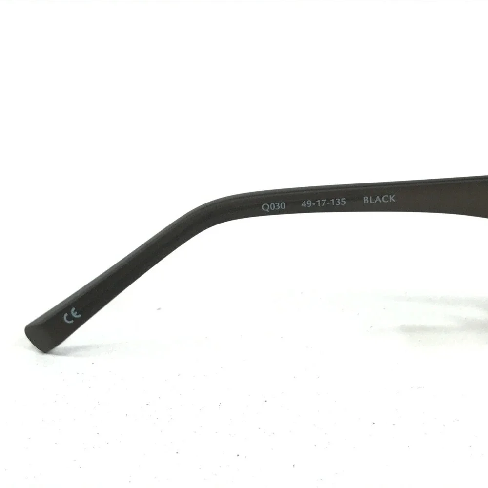 Converse Eyeglasses Frames Q030 BLACK Round Horn Rim Side Logos 49-17-135